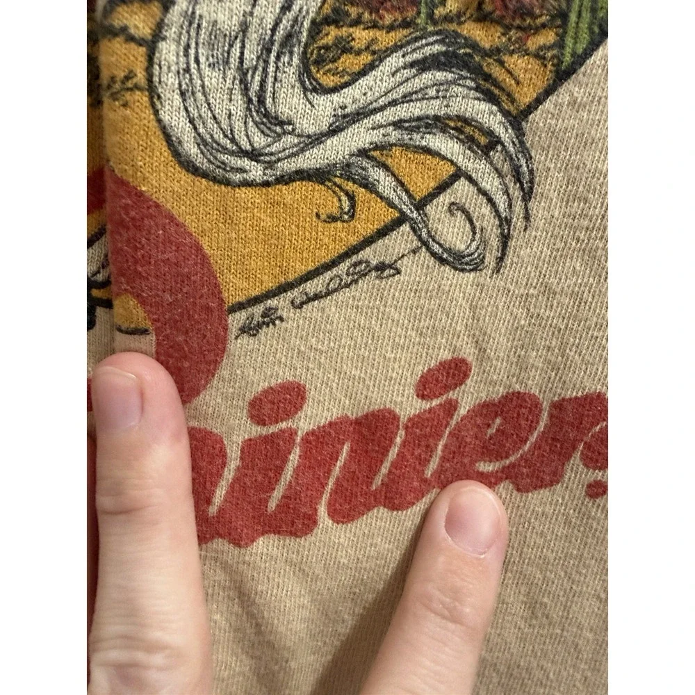 Vintage 80s The Lone Rainier Brewing Lone Ranger Shirt Womens Small Cowboy RARE!
